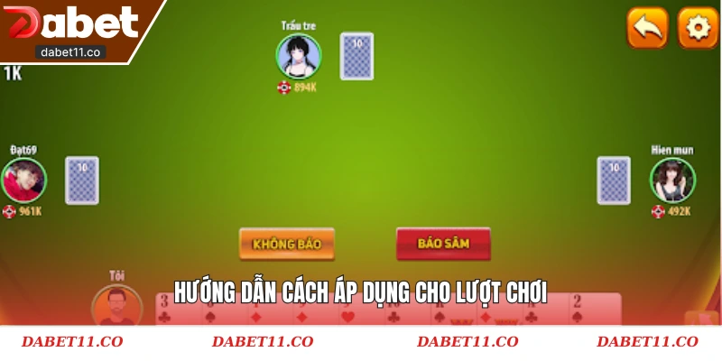 Hướng dẫn cách áp dụng cho lượt chơi